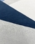 Tapete Íris | REDONDO | Nylon | Azul Marinho, Azul Petróleo, Cinza e Prata Econyl