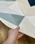Imagem do Tapete Optik | Orgânico | Veludo Off-White, detalhes em Azul Marinho, Verde Claro e Natural
