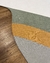 Tapete Rio-Açu | Bordas Orgânicas | Easy Clean | Veludo Hive Cinza Claro, Curry, Off-White e Verde Claro