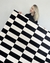 Tapete Faixas | Alternadas | Veludo Preto e Off-White - comprar online