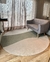 Tapete Wave | REDONDO | Veludo Hive Cinza, Verde e Bege - comprar online