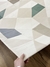 Tapete Optik | Veludo | Fundo Off-White, detalhes em Verde Claro, Verde Menta, Granito e Bege Gold na internet