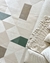 Tapete Optik | Veludo | Fundo Off-White, detalhes em Verde Claro, Verde Menta, Granito e Bege Gold na internet