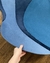 Tapete Sereno | Bordas Orgânicas | Veludo Gold Azul Marinho, Azul Profundo e Azul Celeste - comprar online