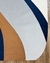 Imagem do Tapete Rio-Açu | Bordas Orgânicas | Veludo Off-White, Terracota, Azul Marinho e Granito