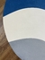 Tapete Kurve® | REDONDO | Veludo Azul Marinho, Azul Petróleo, Off-White e Granito - Revenda Tapetes São José