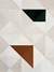 Tapete Optik | Veludo Off-White, detalhes em Terracota, Verde e Verde Claro - Revenda Tapetes São José