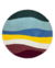 Tapete Wave | REDONDO | Nylon | Vinho, Cobre, Off-White, Azul Petróleo, Amarelo, Verde e Verde Escuro Econyl - comprar online