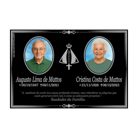 Placa para Túmulo em Acrílico Premium – 20x30cm
