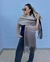 Ruana Beige combinada