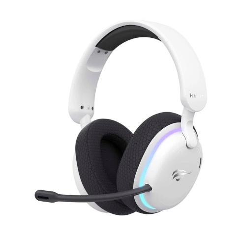Headset Gamer Havit Fuxi H7 Sem Fio Bluetooth 2.4GHz Type-C Branco