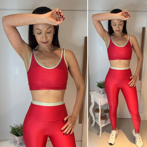 Conjunto Legging Ana - Vermelho | Off White