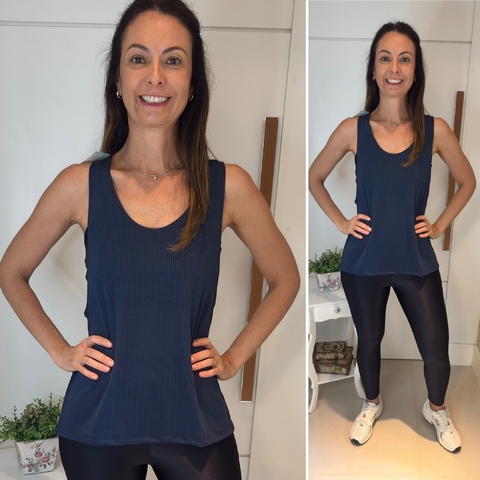 Regatão em Dry-Fit - Azul Marinho