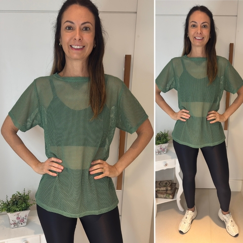 Camisetão Mullet em Tela - Verde Oliva