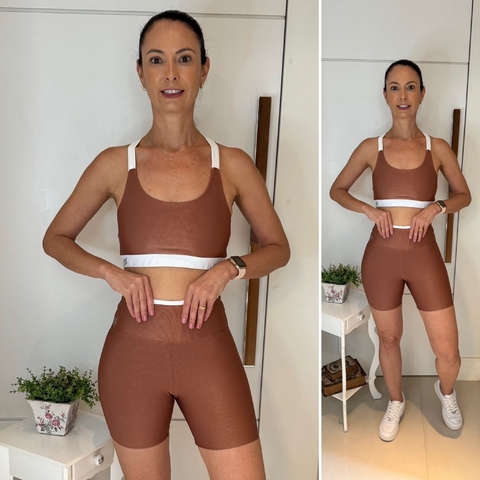 Conjunto Short Virgínia - Bronze | Branco - comprar online