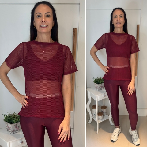 Camisetão Mullet em Tela - Carmim - comprar online