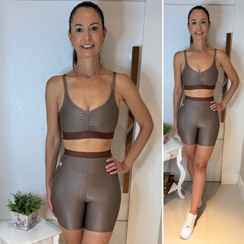 Conjunto Short Luna - Castanho | Cookie