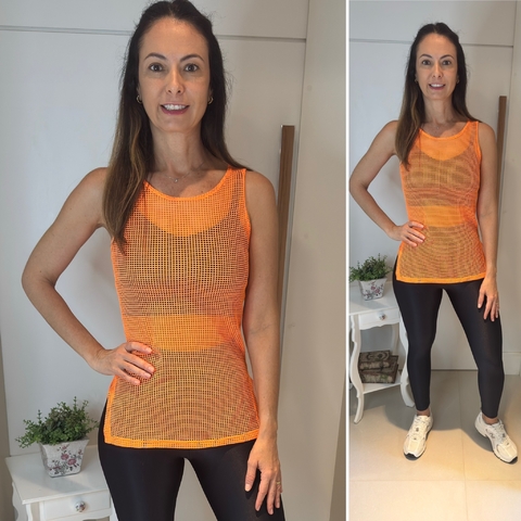 Regata em Tela - Laranja