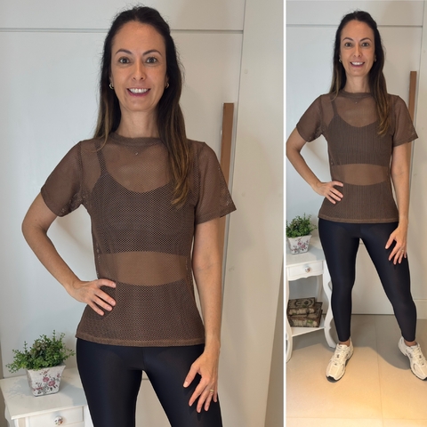 Camisetão Mullet em Tela - Chocolate