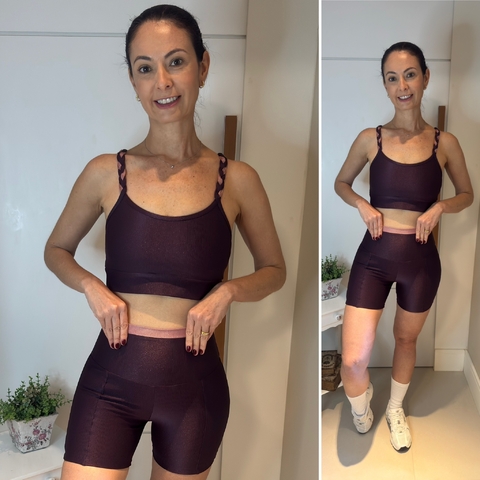 Conjunto Short Isa - Açaí | Rosé