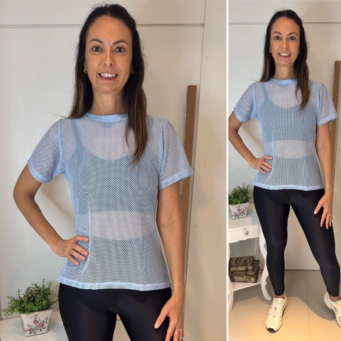 Camisetão Mullet em Tela - Azul Bebê