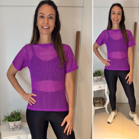 Camisetão Mullet em Tela - Fúcsia