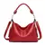 Bolsa hobo feminina vermelha com acabamento fosco e design minimalista, vista frontal com alça transversal ajustável caída, posicionada sobre fundo branco.