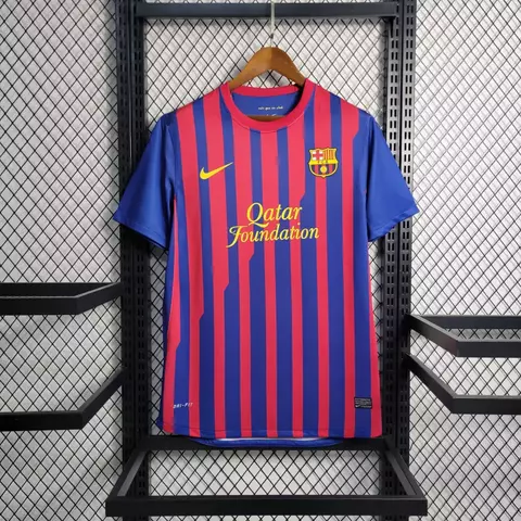 Camiseta Retro Barcelona I 11/12 a Rayas - Nike - Masculina Aficionado