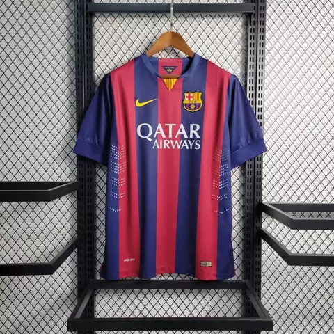 Camiseta Retro Barcelona I 14/15 a Rayas - Nike - Masculina Aficionado