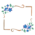 Stencil OPA Moldura Flor 14x14cm - 995 - comprar online