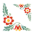 Stencil OPA Cantoneira Flores 14x14cm - 981 - comprar online