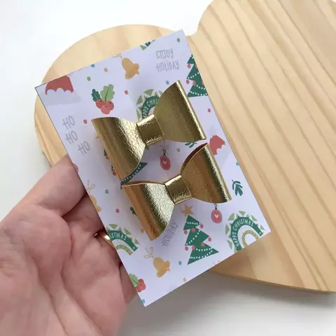 Par de laço lonita PP dourado - comprar online