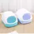 Kitty sandbox gato caixa de areia semi-fechada respingo bandeja de gato gato toa - Meu Pet Viajante