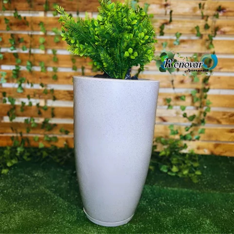 Vaso De Planta Cone Brilhante Luxo Decorativo P - comprar online