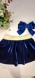 SAIA VELUDO AZUL MARINHO - comprar online