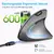 Rato vertical ergonômico 2.4ghz mouse óptico sem fio ajustável 2400dpi mão d na internet