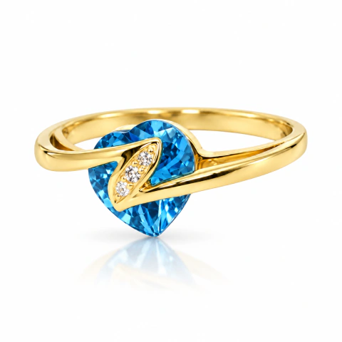 Anillo oro amarillo Cuore Blu
