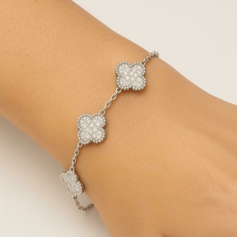 Pulsera Trebol Plata