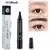Caneta de sobrancelha líquida microblading de 4 pontos, à prova d'água, ponta