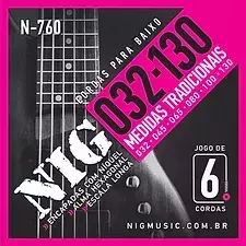 ENCORDOAMENTO NIG CONTRA BAIXO 6 CORDAS 032 N-760