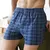 Conforto, Estilo e Liberdade: Cueca Boxer Masculina Plus Size em Algodão com Estampa Xadrez – Tamanhos do M ao 3XL! - Verelli Lingerie