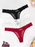 3 pçs/set sexy mulheres g-string roupa interior multi cor tangas femininas resp - Verelli Lingerie