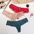 Imagem do Sexy renda tanga feminina calcinha de cintura baixa transparente roupa interior