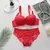 Conjunto de lingerie sexy multicolorida de 2 peças para reunião feminina push