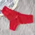 Sexy renda tanga feminina calcinha de cintura baixa transparente roupa interior - Verelli Lingerie