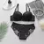 Conjunto de lingerie sexy multicolorida de 2 peças para reunião feminina push na internet