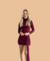 Conjunto Feminino Body Manga Longa e Saia Plissada Mali - comprar online