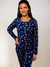 Pijama de Malha Canelada Premium - Ref.: 6508717 *Marinho* na internet