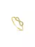 Anel Vasto Cristal Banho de Ouro - comprar online