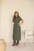 VESTIDO LISO MIDI C/RECORTE FRT E CINTO